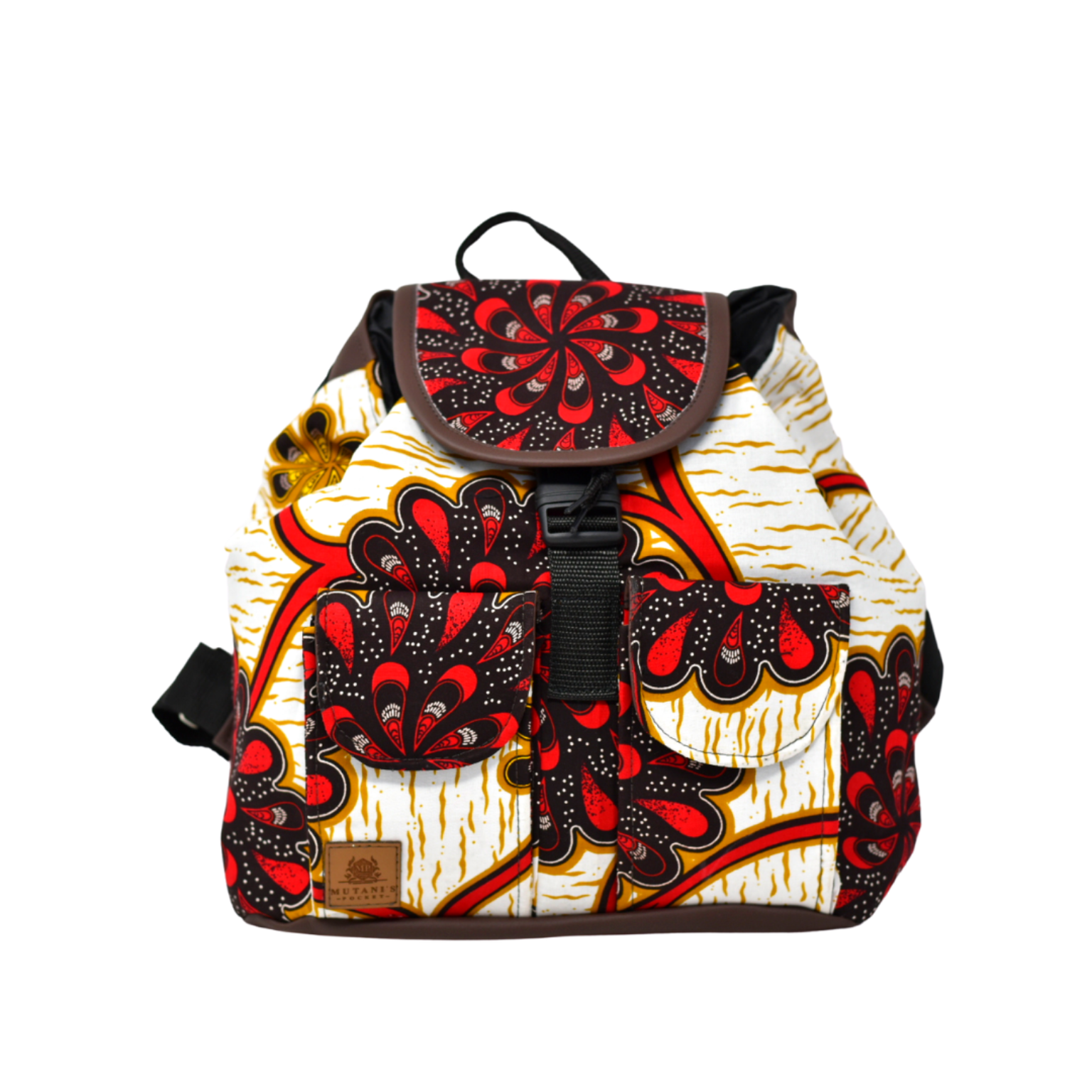 africanprint africa african leather backpack